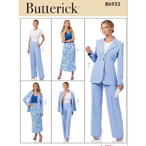 Misses Jacket, Skirt and Pants Butterick Sewing Pattern B6933 Uncut, FF