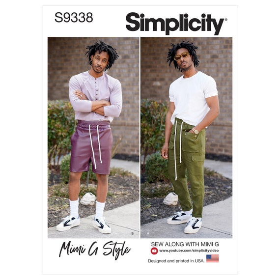 Men's Pull-on Pants or Shorts Simplicity Sewing Pattern