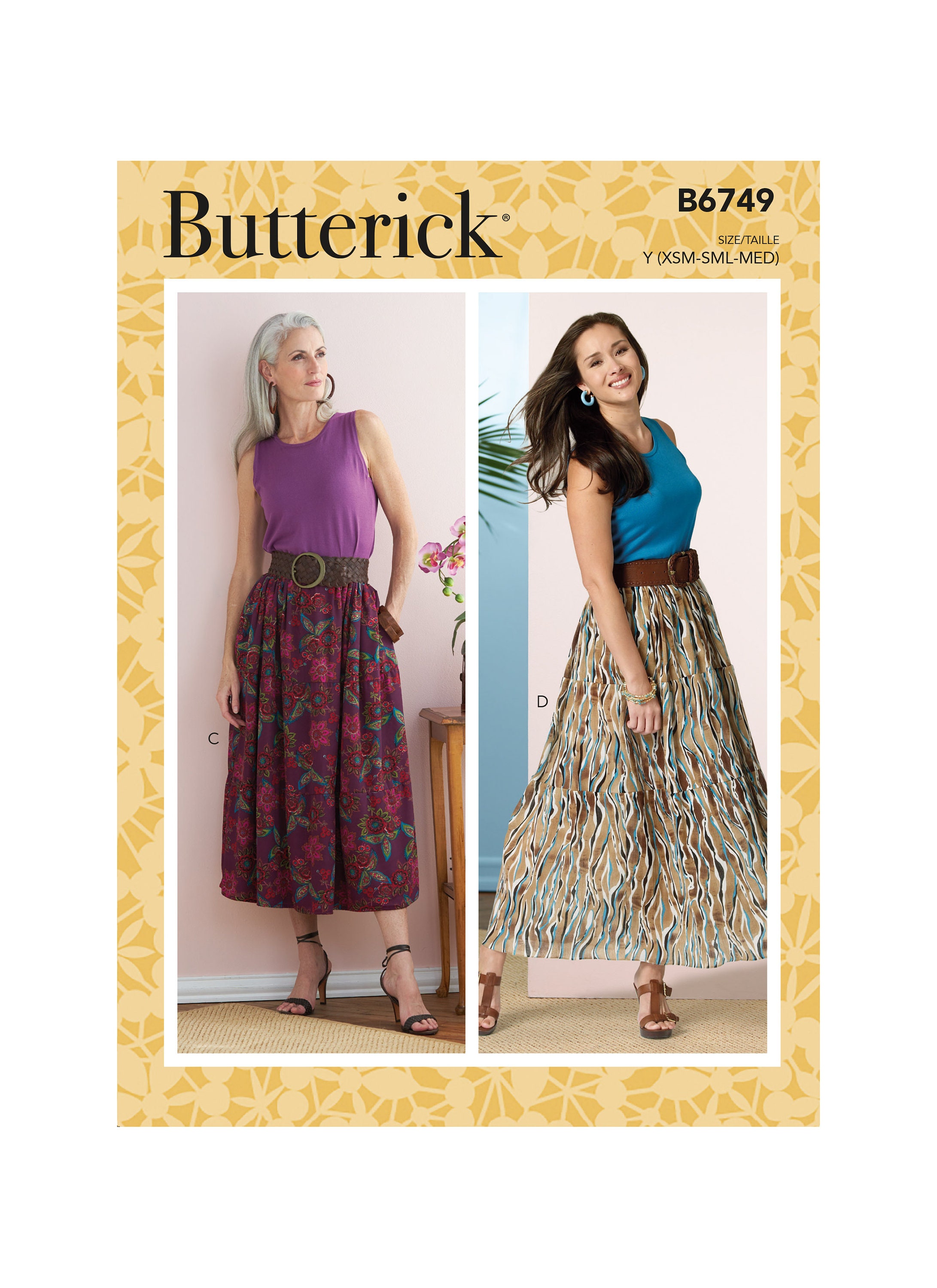 Misses' Skirt Butterick Sewing Pattern B6749 Uncut, FF