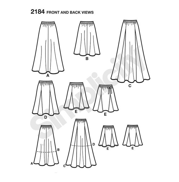 Misses Skirts Simplicity Sewing Pattern S2184 Uncut, FF - Etsy