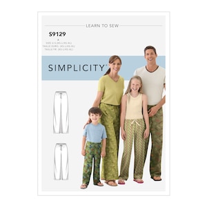 Unisex Sleepwear Simplicity Sewing Pattern S9129 Uncut, FF