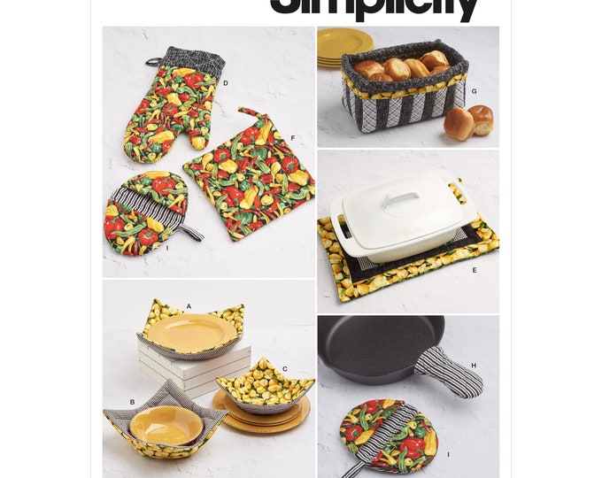 Quilted Kitchen Accessories Simplicity Sewing Pattern S9365 Uncut, FF ...