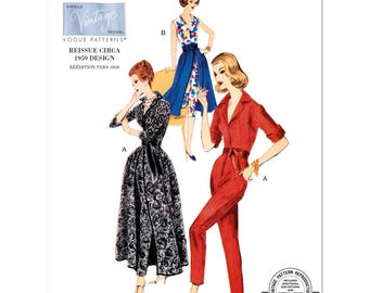 V2062 Vogue 2062 Sewing Pattern Vintage 1950's Design 1959 Slack