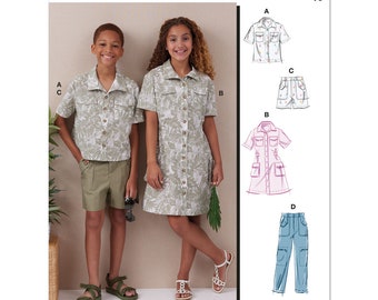 Girls' and Boys' Shirt, Pants, Shorts and Girls' Dress McCall's Sewing Pattern M8462