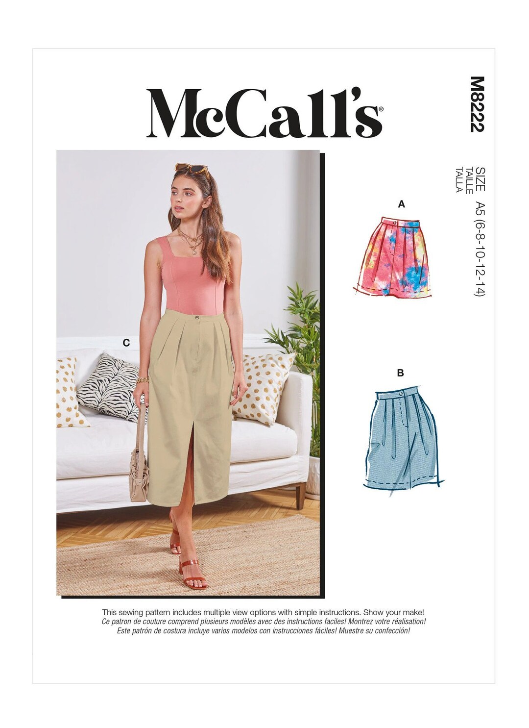 Misses' Skirts Mccall's Sewing Pattern M8222 - Etsy