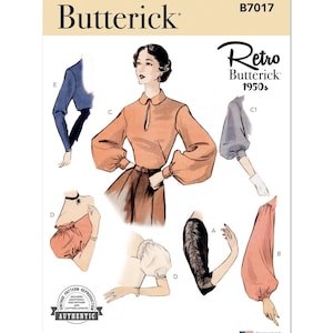 1950s Set of Sleeves for Dresses and Blouses Butterick Sewing Pattern B7017 Uncut, FF