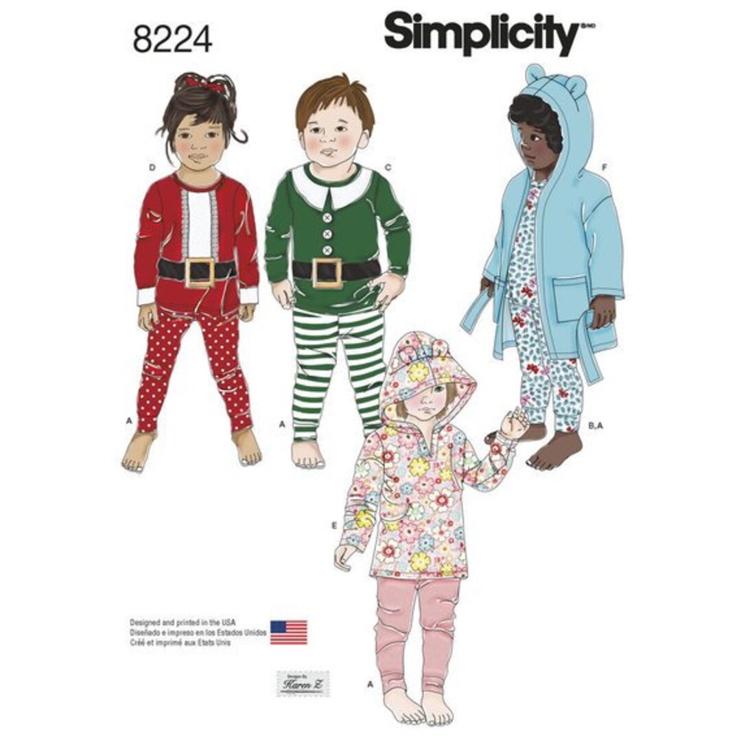 Toddler Robe Pattern Out of Print Toddler's Robe and Knit Pants and Tops Simplicity Sewing ...