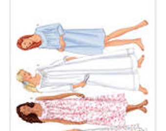 Misses/Misses Petite Diamond-Neck Nightgowns Butterick Sewing Pattern B6838 Uncut, FF