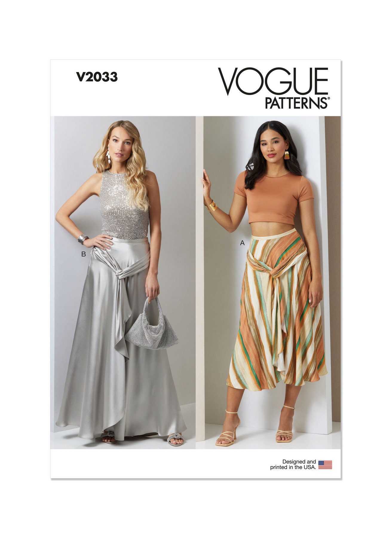 VOGUE&FEMME  二冊 Misses' Skirt in Two Lengths Vogue Sewing Pattern V2013