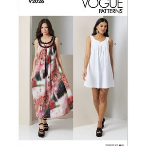 Misses&#39; Dress in Two Lengths Vogue Sewing Pattern V2026 Uncut, FF