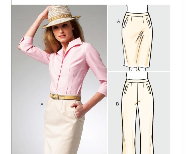 Misses' Pencil Skirt and Flared Pants Mccall's Sewing Pattern M6757 - Etsy