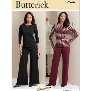 Misses Knit Tops and Pants Butterick Sewing Pattern B6966 Uncut, FF