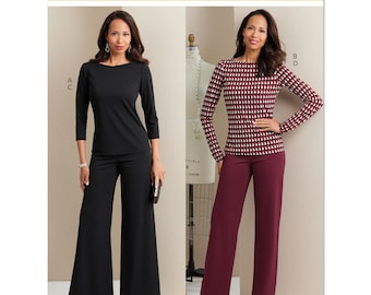 Misses Knit Tops and Pants Butterick Sewing Pattern B6966 Uncut, FF