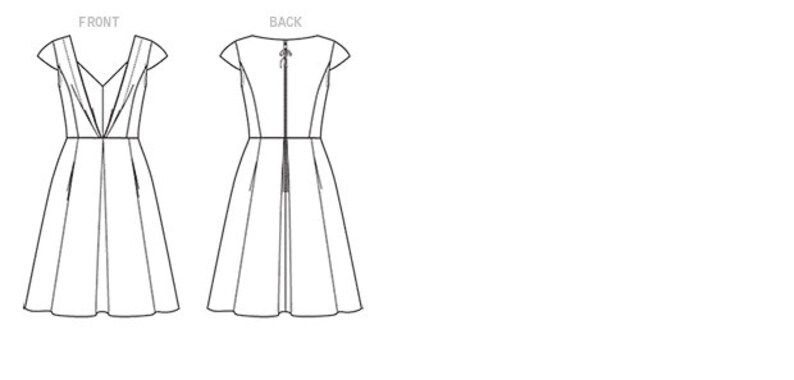 Misses/' Pleated Dress With Sweetheart-Neckline Vogue Sewing Pattern V1497