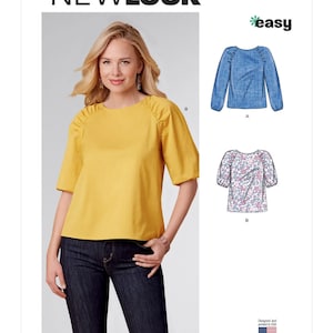 Misses&#39; Tops New Look Sewing Pattern N6708 Uncut, FF
