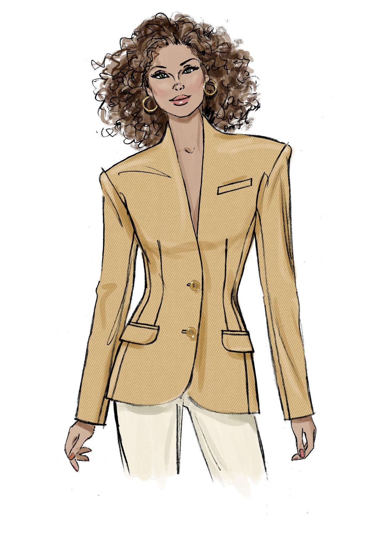 Misses' Jacket With and Without Collar Vogue Sewing Pattern V2136 Uncut ...