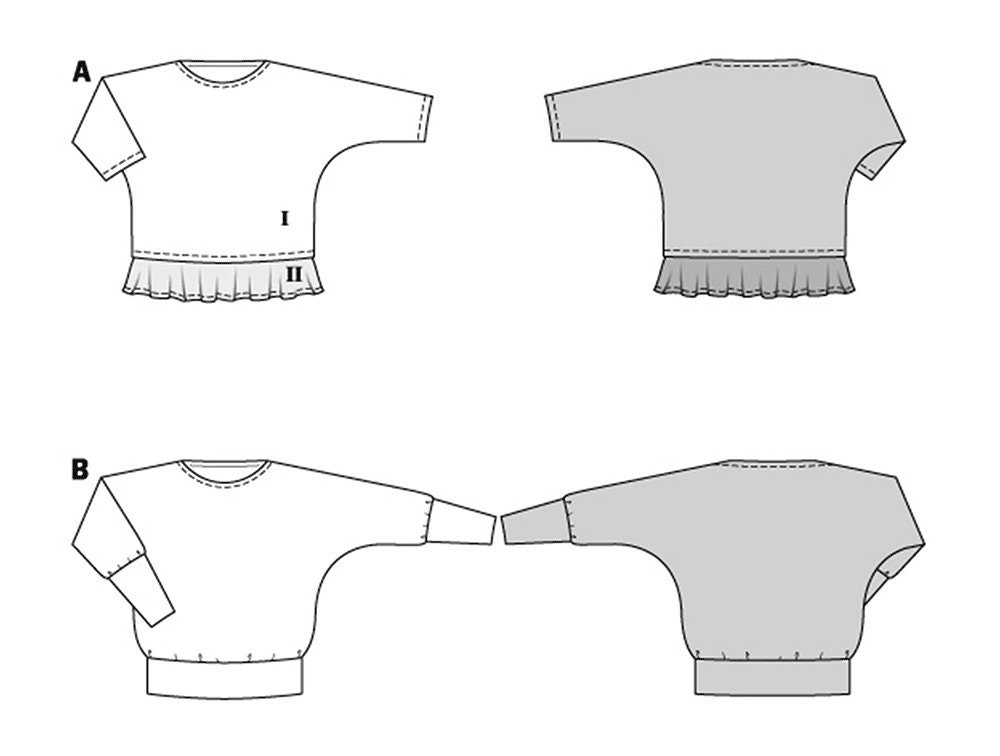 Misses' Top With Kimono Sleeves Burda Style Sewing Pattern