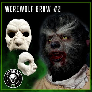 Werewolf Brow 2- Foam Latex Prosthetic (UNPAINTED)