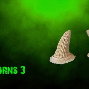 Horns #3 - Foam Latex Prosthetic (UNPAINTED)
