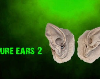 Creature Ears #2 - Foam Latex Prosthetics (UNPAINTED)