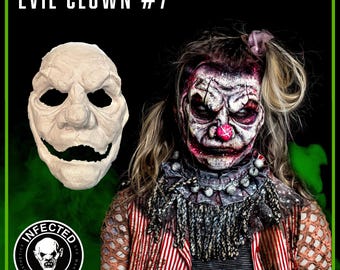 Evil Clown #7 - Foam Latex Prosthetic (UNPAINTED)