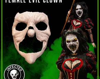 Female Evil Clown - Foam Latex Prosthetic (UNPAINTED)