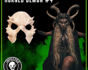 Horned Demon #4 - Foam Latex Prosthetic (UNPAINTED)