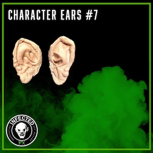 Character Ears #7 - Foam Latex Prosthetics (UNPAINTED)