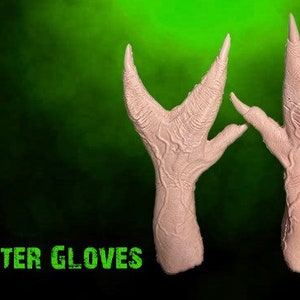 Monster Gloves - Foam Latex Prosthetics (UNPAINTED)