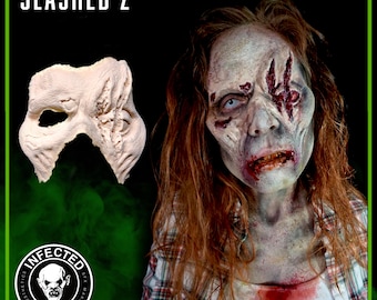 Slashed Z Zombie Brow- Foam Latex Prosthetic (UNPAINTED)