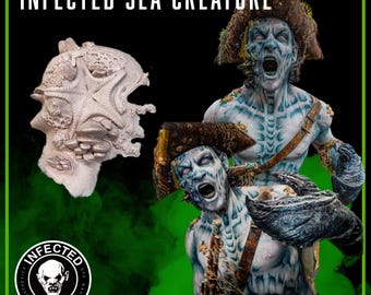 Infected Sea Creature - Foam Latex Prosthetic (UNPAINTED)