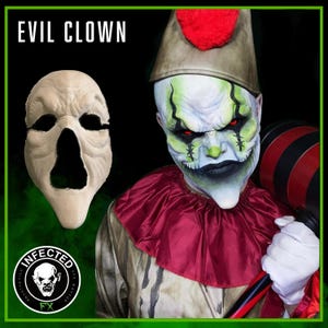Evil Clown - Foam Latex Prosthetic (UNPAINTED)