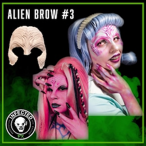 Alien Brow #3 - Foam Latex Prosthetic (UNPAINTED)