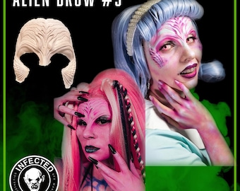 Alien Brow #3 - Foam Latex Prosthetic (UNPAINTED)