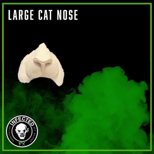 Large Cat Nose - Foam Latex Prosthetic (UNPAINTED)