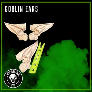 Goblin Ears - Foam Latex Prosthetics (UNPAINTED)