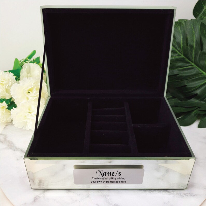 Mum Reflection Personalised Nana Grandma Mirrored Jewelry Box