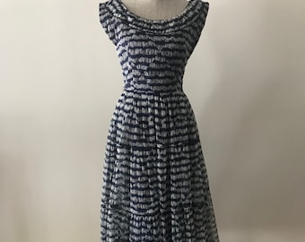 Vintage Parklane Juniors Original Blue Party Frock Dress