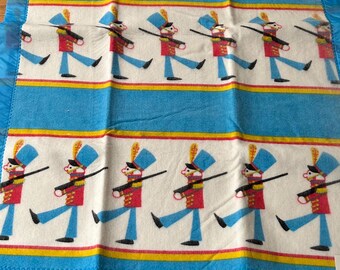 Vintage Toddletime Toy Soldier Acrylic Crib Blanket - Baby Blanket