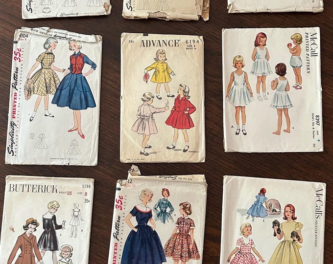 Vintage Sewing Pattern Lot - Vintage Children’s Sewing Patterns - 1940 ...