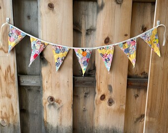 Colorful Fabric Garland - Quilt Garland - Fabric Pennant Banner - Quilt Pennant Banner - Quilt Bunting