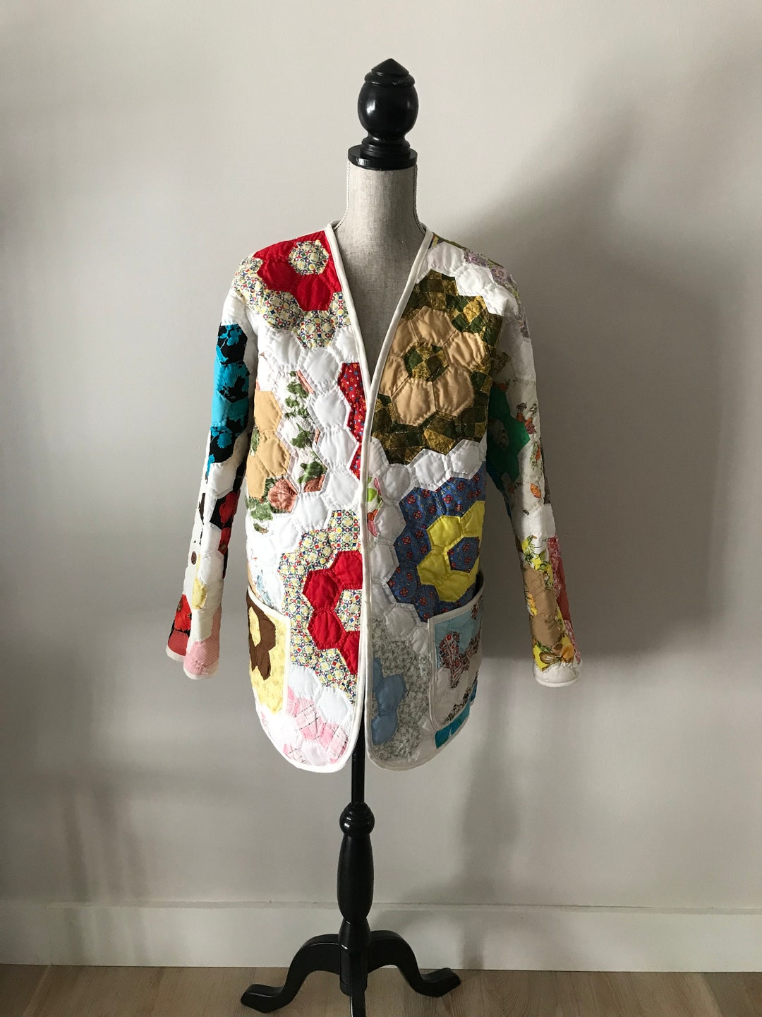 Vintage Washed Quilted Modern Jacket With Pockets