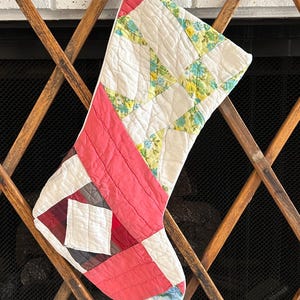 Vintage Quilt Patchwork Julströja