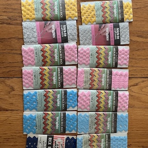 Vintage Medium Rick Rack - Yellow Rick Rack - Blue Rick Rack - Pink Rick Rack - Green Rick Rack - Silver Glitter Rick Rack