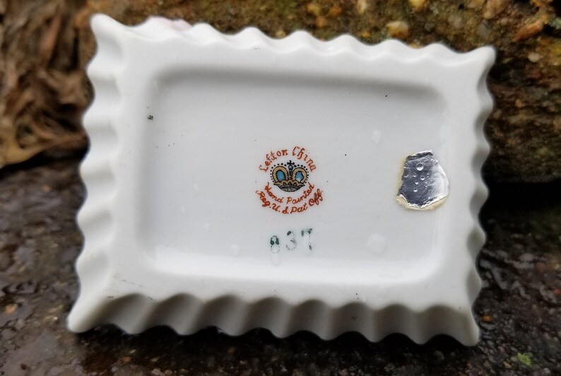 Ashtrays C Four Lefton Raised Pink Rose Vintage B