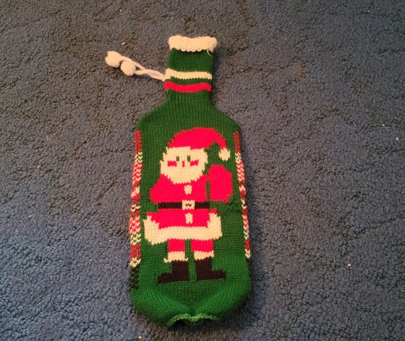 Christmas Wine Bottle Stocking (your choice) (J) - image 2