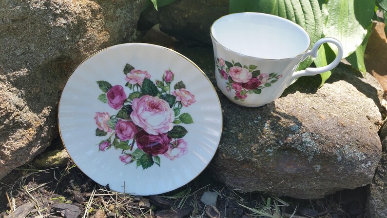 Made In England Royale Garden Staffordshire Tea Cup And Saucer