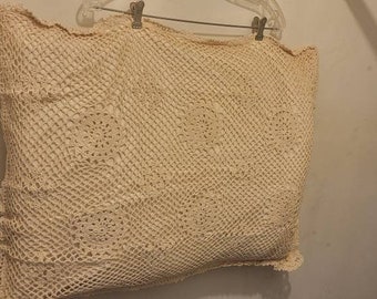 Vintage 2 Crochet Pillow Cases  (J)