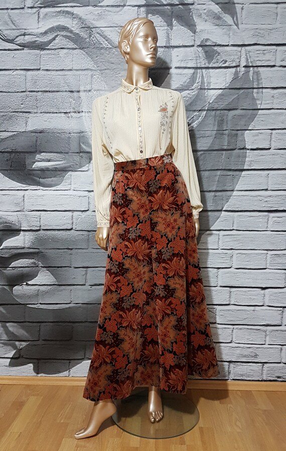 Vintage velvet maxi skirt