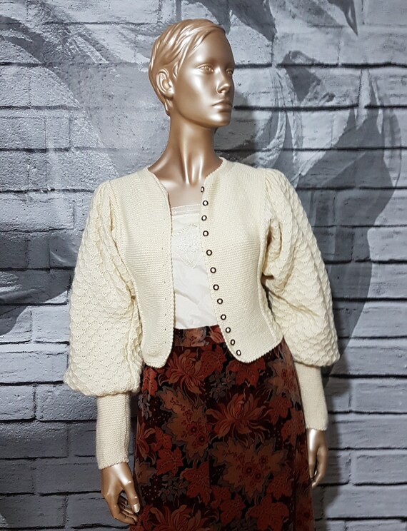 Victorian cardigan, mutton sleeve trachten cardiga